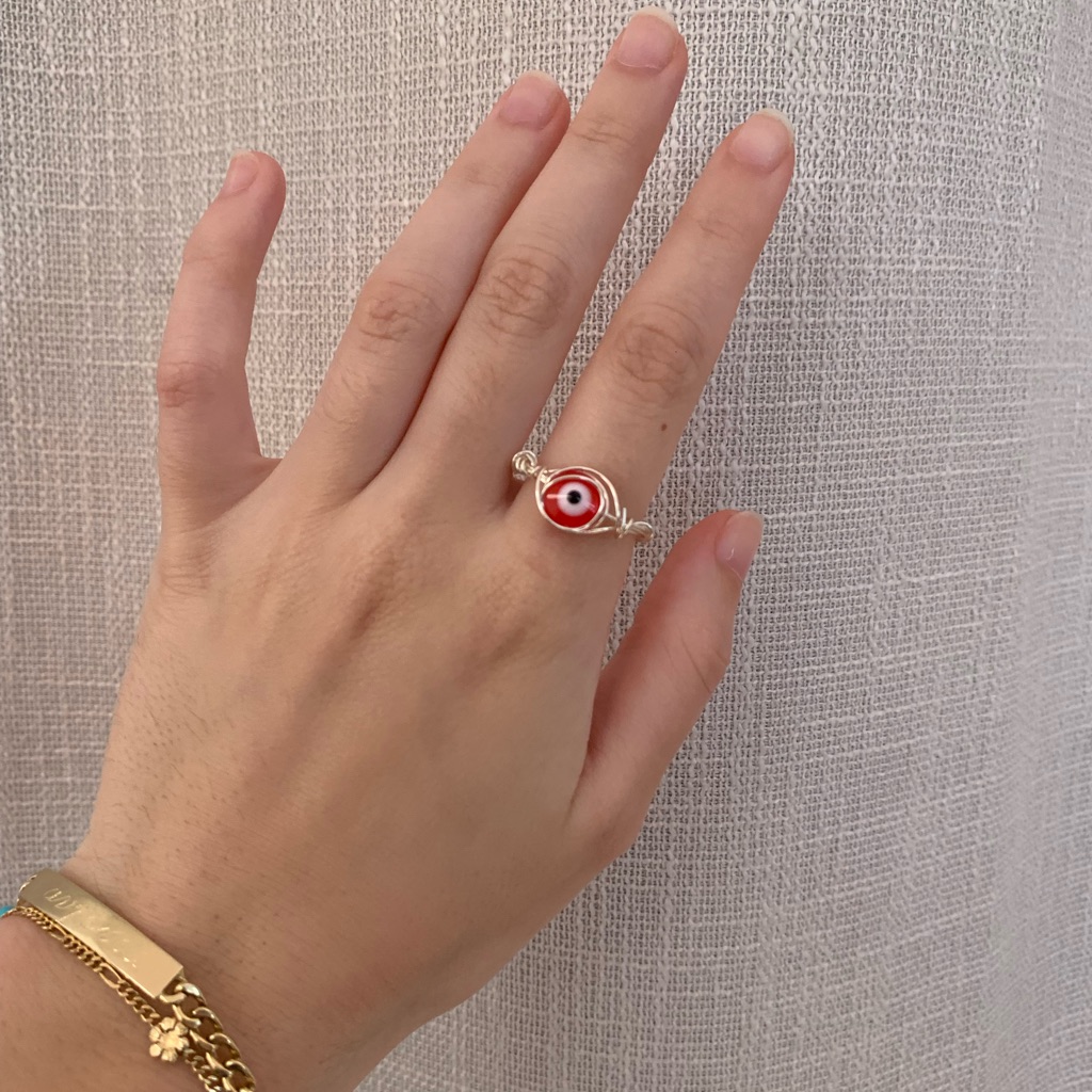 Evil Eye Wire Ring